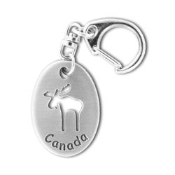 Pewter Moose Cut-out Canada Key Ring - 3427KT Pewter Moose Cut-out Canada Key Ring - 3427KT